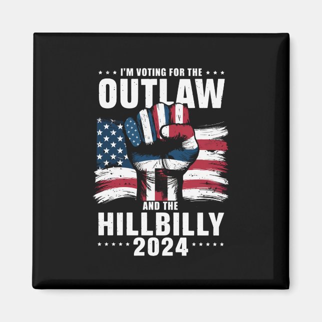 Íman "Voto a favor do Outlaw e do Hillbilly 2024 EUA (Frente)
