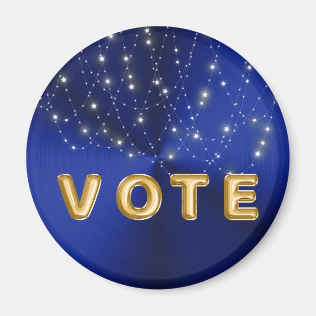 Íman Voto de Cascata de Estrela Azul à Meia-Noite (Frente)