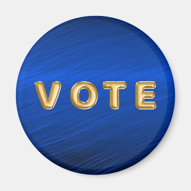 Íman Voto Gráfico Azul Real Metálico (Frente)