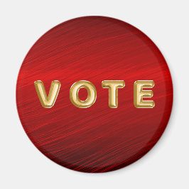 Íman Voto Gráfico Metálico Vermelho Carmesim