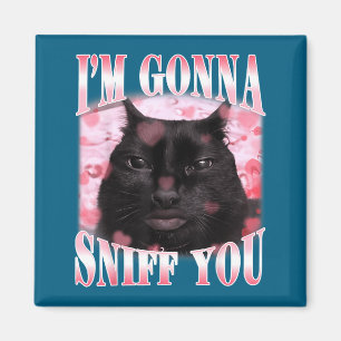 Íman Vou cheirar meme gráfico de gato estúpido e engraç