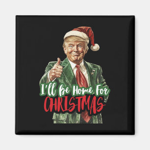 Íman Vou estar em casa no Natal Engraçado Trump 1