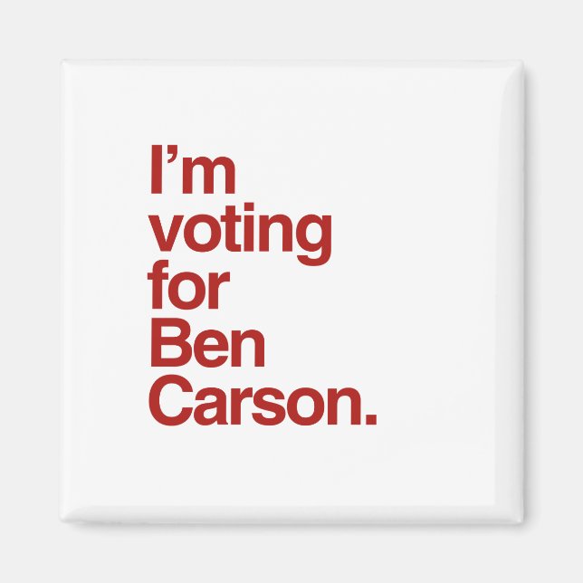 Íman Vou votar em Ben Carson 2016 (Frente)