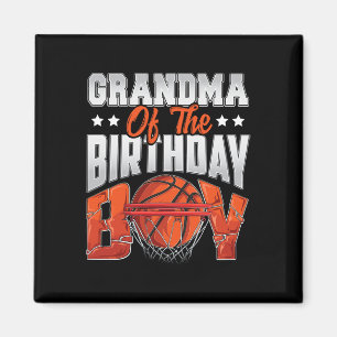 Íman Vovó de aniversário de basquete Boy Family Baller