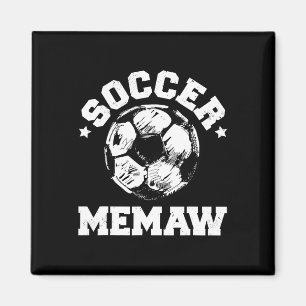 Íman Vovó do Futebol Memaw Soccer Byll Desgastado Camis