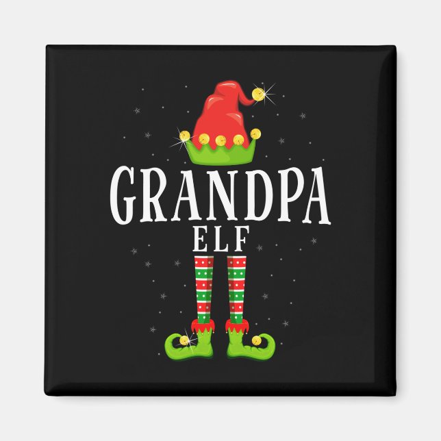 Íman Vovô elfo natal pijama xmas combinando (Frente)