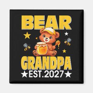 Íman Vovô Est 2027 Gravata Borboleta Floral Urso Dia da