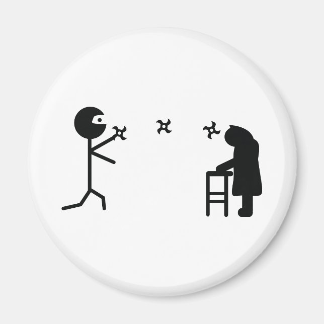 Íman vovó-lutadora ninja (Frente)