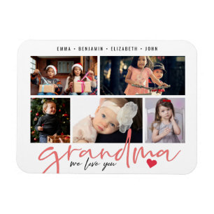 Íman Vovó, Nós Te Amo A Colagem De Fotos Moderna