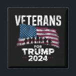 Íman Vovô pai Veteranos Para Trump 2024 American Flag<br><div class="desc">Vovô pai Veteranos Para Trump 2024 American Flag</div>