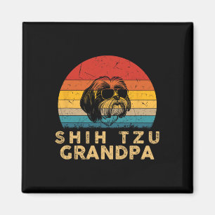 Íman Vovô Retro Shih Tzu Amante de Cachorro Pai da Pata