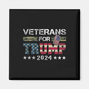 Íman Vovô Veteranos Para Trump 2024 American Flag Camo