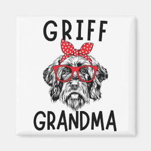 Íman Vovó Wirehaired Apontando Griffon Nana Madre
