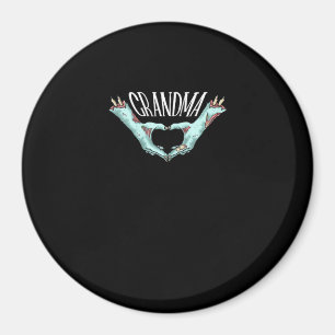 Íman Vovó Zombie Mão Coração Halloween Família