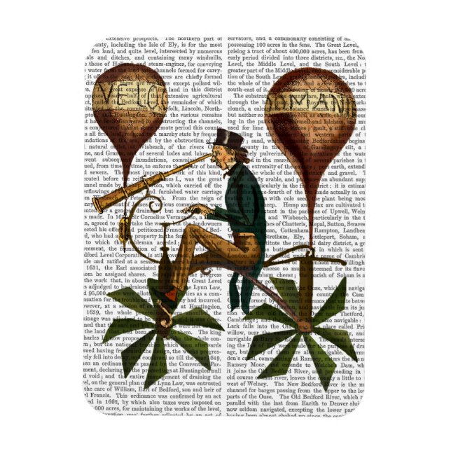 Íman Voyage A La Lune Hot Air Balloon (Vertical)