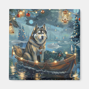 Íman Voyage festiva de Natal Malamute no Alasca