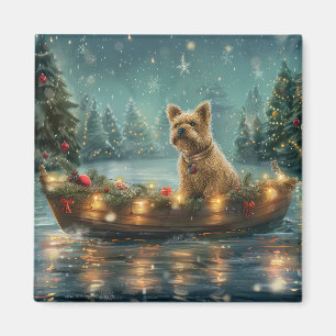 Íman Voyage festiva do Cairn Terrier Christmas