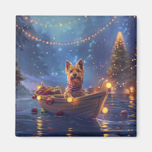 Íman Voyage festiva no Terrier Christmas australiano