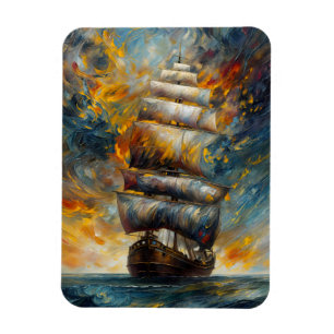 Íman Voyage Voyage Dramatic Navio de Navegação em Arte