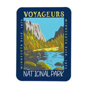 Íman Voyageurs National Park Minnesota Retro Distúrbio