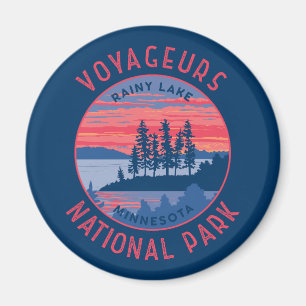 Íman Voyageurs National Park Rainy Lake Art, em desgost
