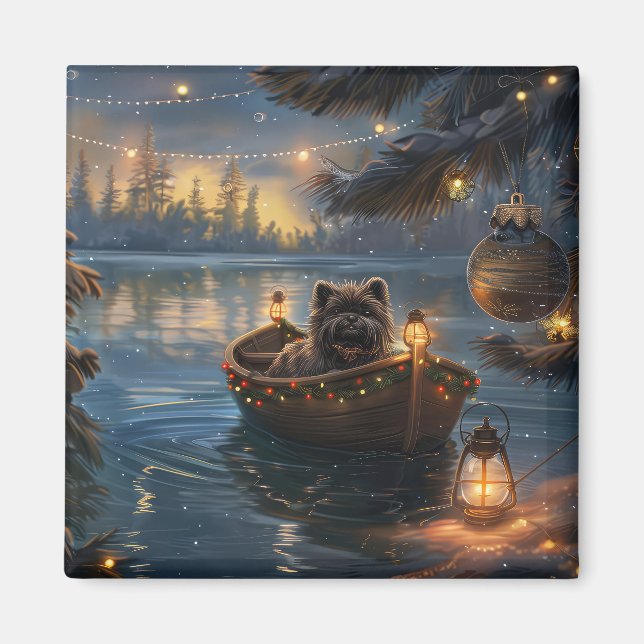 Íman Voz Festiva de Natal Affenpinscher (Frente)