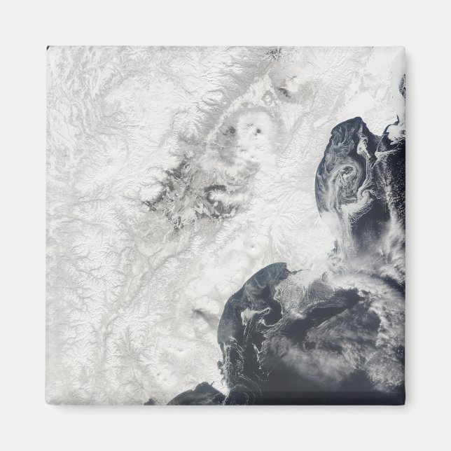 Íman Vulcões na Península Central de Kamchatka (Frente)