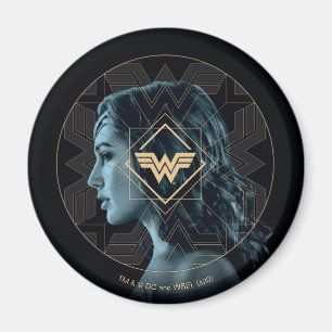 Íman W84  Logotipo Mulher Maravilha Retrato Padrão