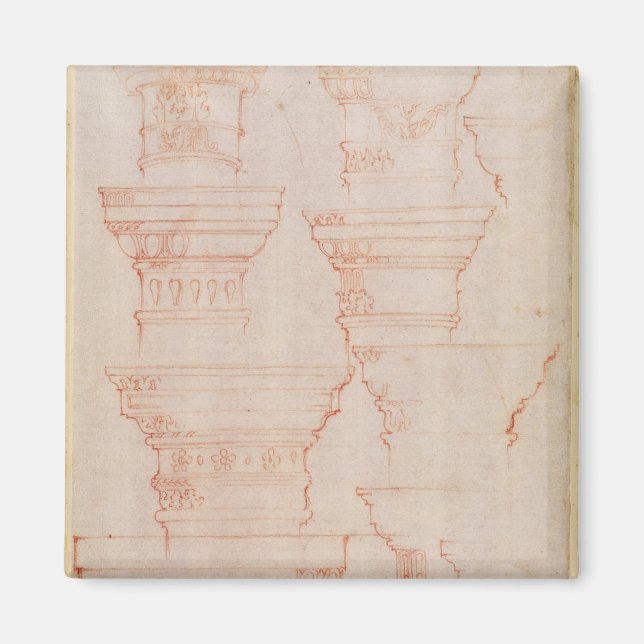 Íman W.18v Estudo das maiúsculas das colunas (Frente)