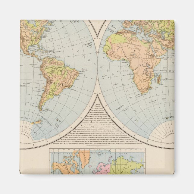 Íman W, E Halbkugel - Mapa Mundial (Frente)