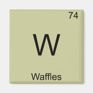 Íman W - Waffles - Símbolo de Elemento Químico Engra