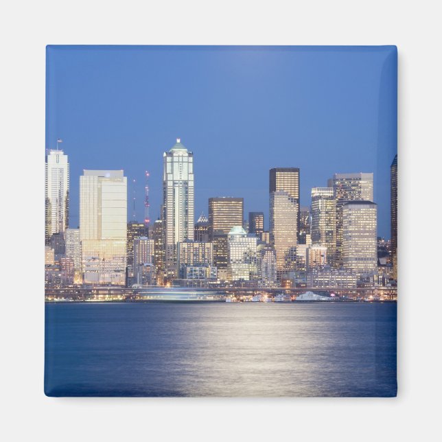 Íman WA, Seattle, panorama de Seattle e Elliott Bay, 2 (Frente)