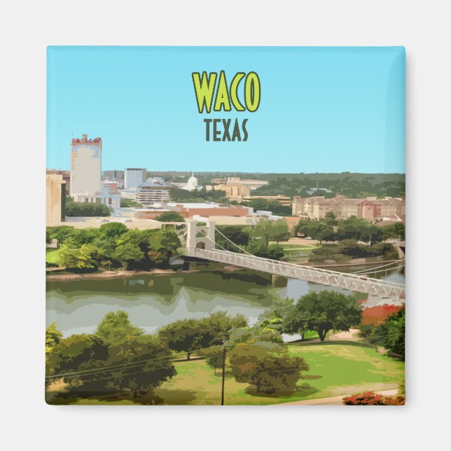 Íman Waco Texas Brazos Centro Vintage (Frente)