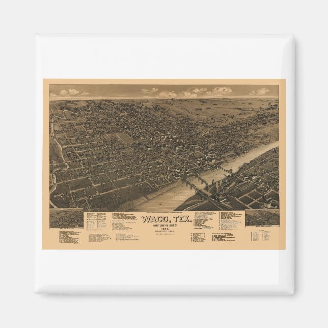 Íman Waco Texas em 1886 (Frente)