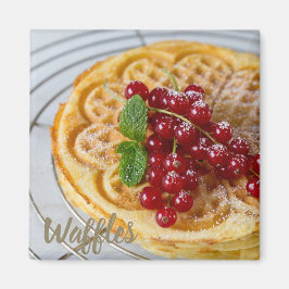 Íman Waffles caseira com groselhas para dentes doces