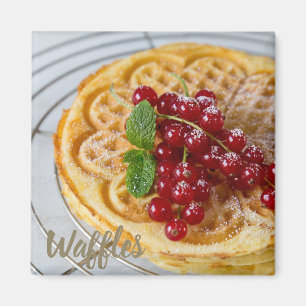 Íman Waffles caseira com groselhas para dentes doces