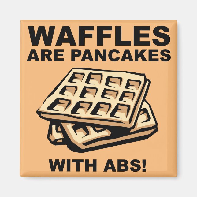 Íman Waffles Panquecas Com Abdômen Engraçado ímã de Gel (Frente)