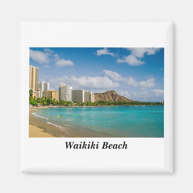 Íman Waikiki Beach Magnet (Frente)