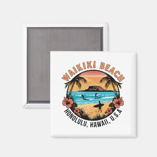 Íman Waikiki Beach Retro Vignette