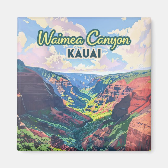 Íman Waimea Canyon Kauai Hawaii - Retroativo (Frente)