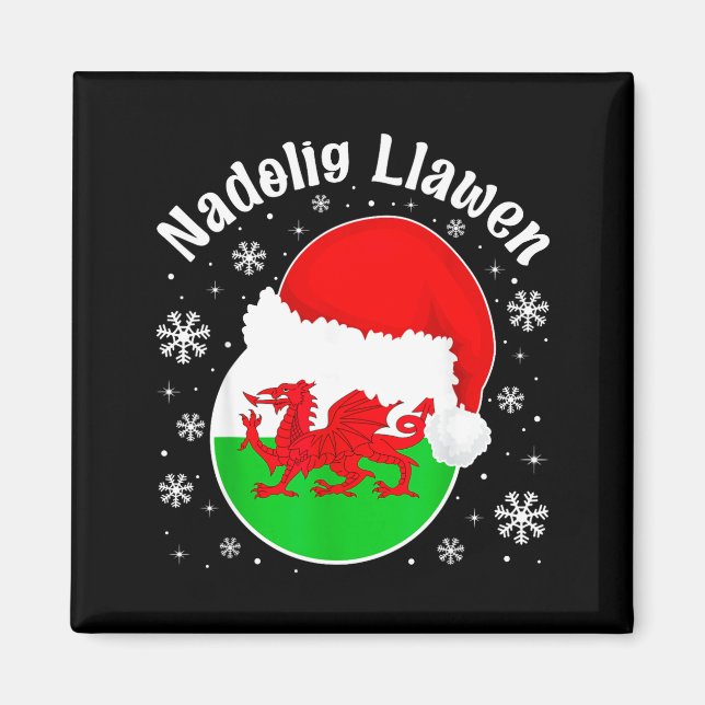 Íman Wales Christmas Welsh Christmas Greeting Nadolig L (Frente)