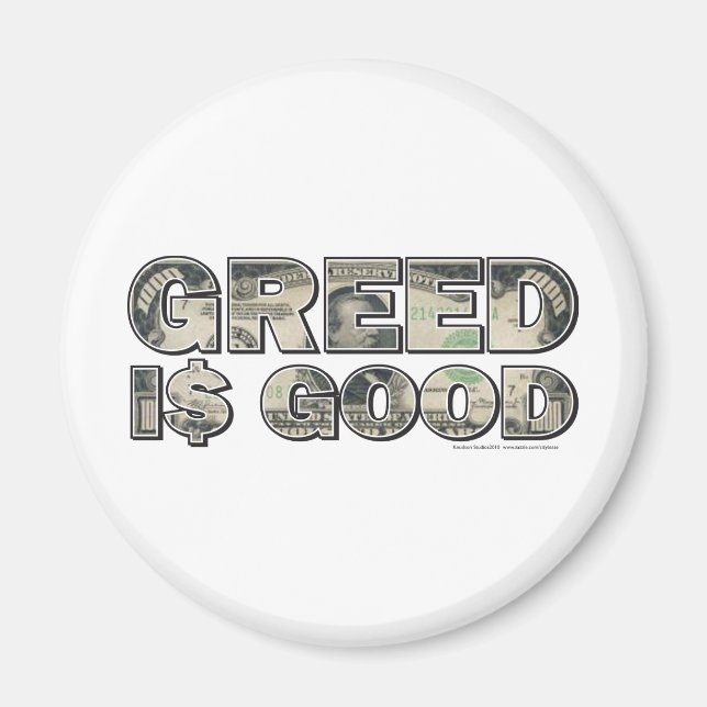 Íman Wall Street/ Greed é bom (Frente)