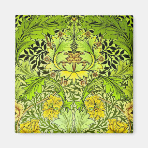 Íman Wallpaper Floral William Morris Amarelo e Verde