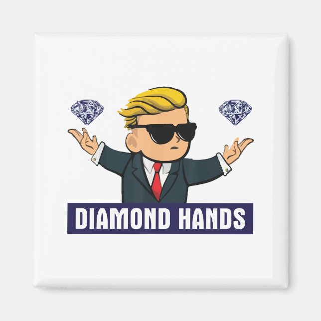 Íman Wallstreetbetbetes Diamond Hands - Op Mercado de a (Frente)
