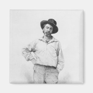 Íman Walt Whitman, frontispício para "Folhas de