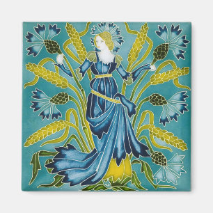 Íman Walter Crane Blue Cornflower Artes e Ofícios