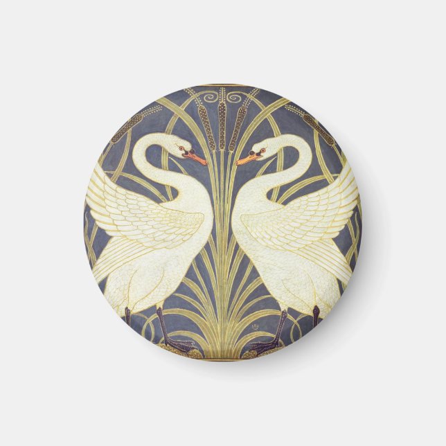 Íman Walter Crane Cisne, Junco E Íris Art Nouveau (Frente)