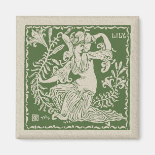 Íman Walter Crane Lily Azulejo