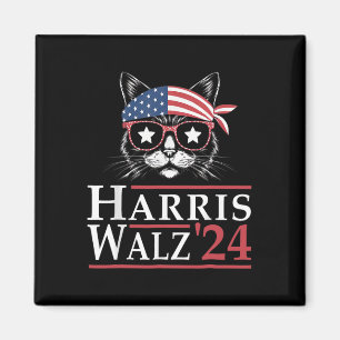 Íman Walz 2024 Gato Engraçado Eleição Kamala Harris Tim