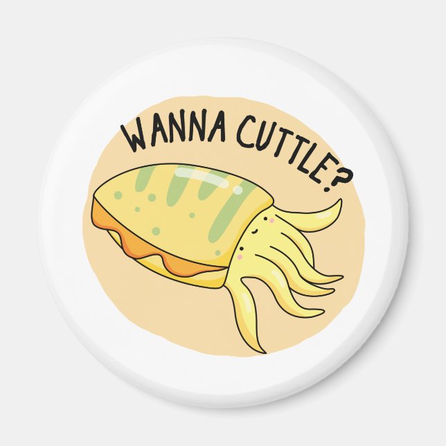 Íman Wanna Cuttle Funny Cuttlefish Pun (Frente)